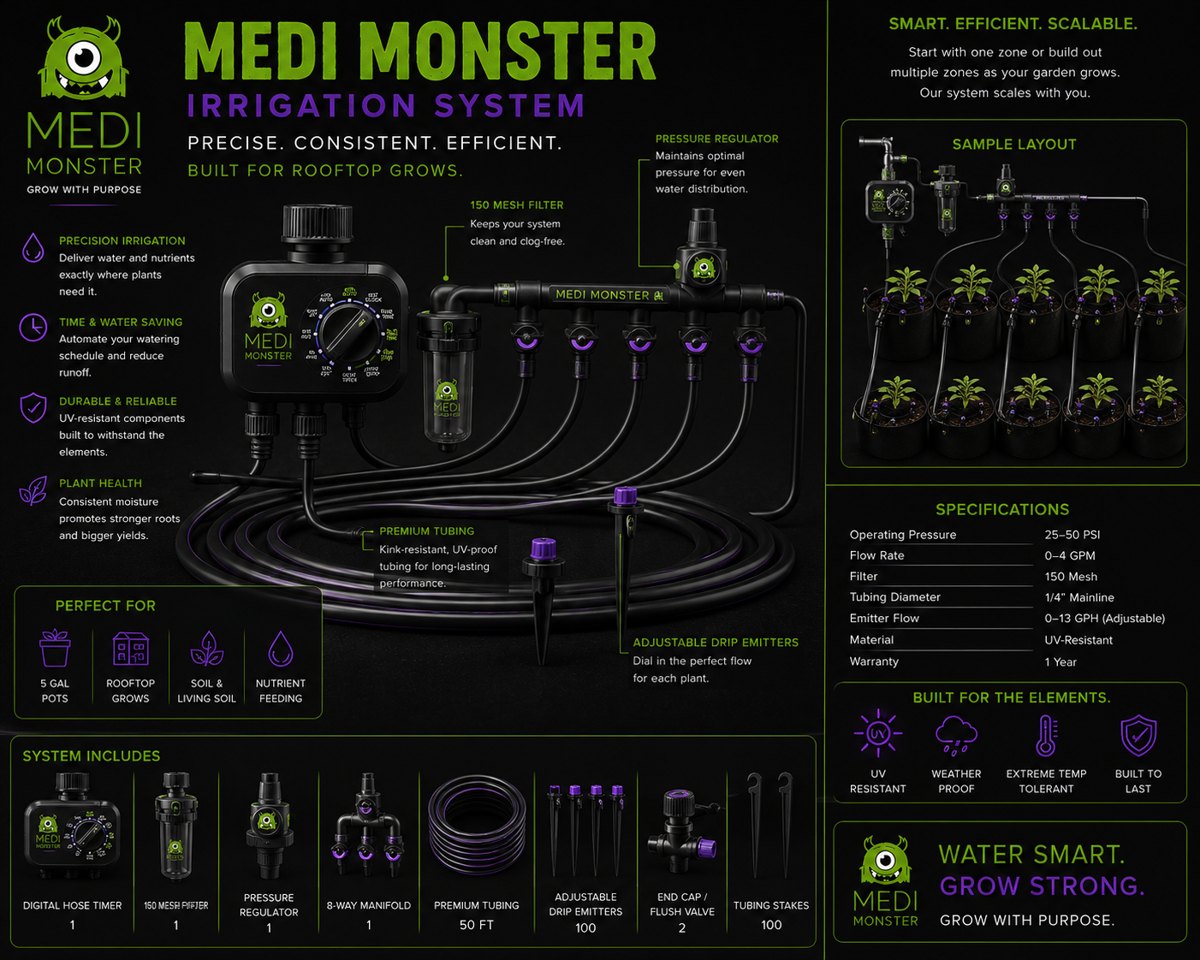 Medi Monster irrigation system