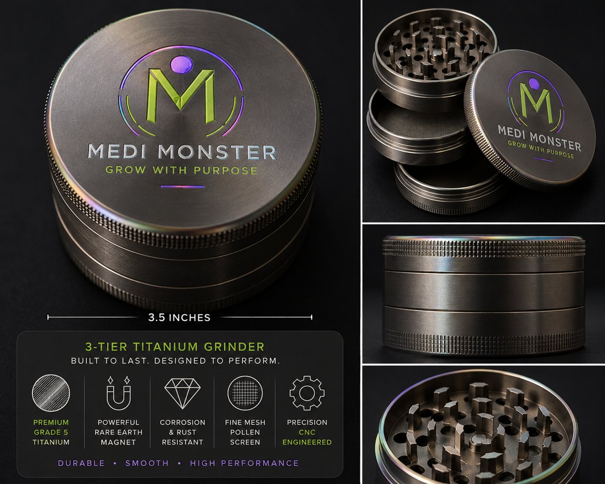 Medi Monster 3.5 inch titanium grinder